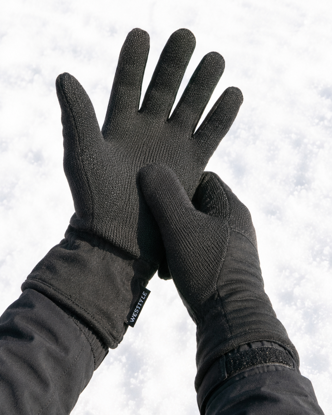 AROSA | Winter-Fleecehandschuhe Schwarz