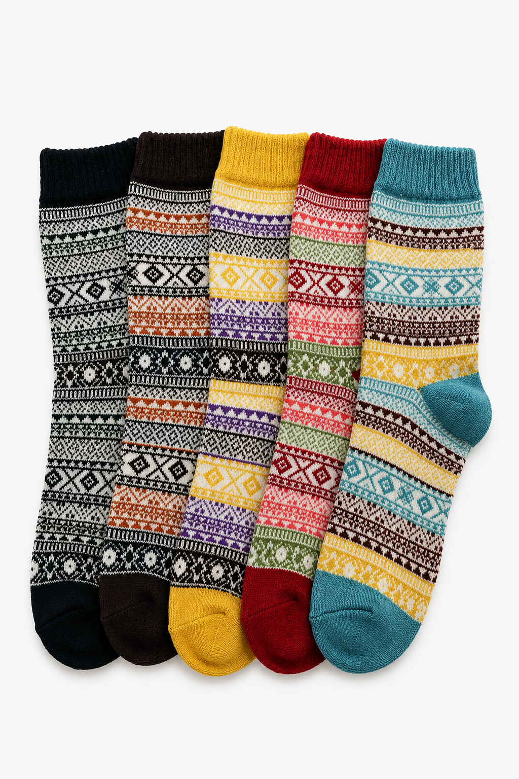 AROSA | Damen Wintersocken Nordic Muster 5er-Pack