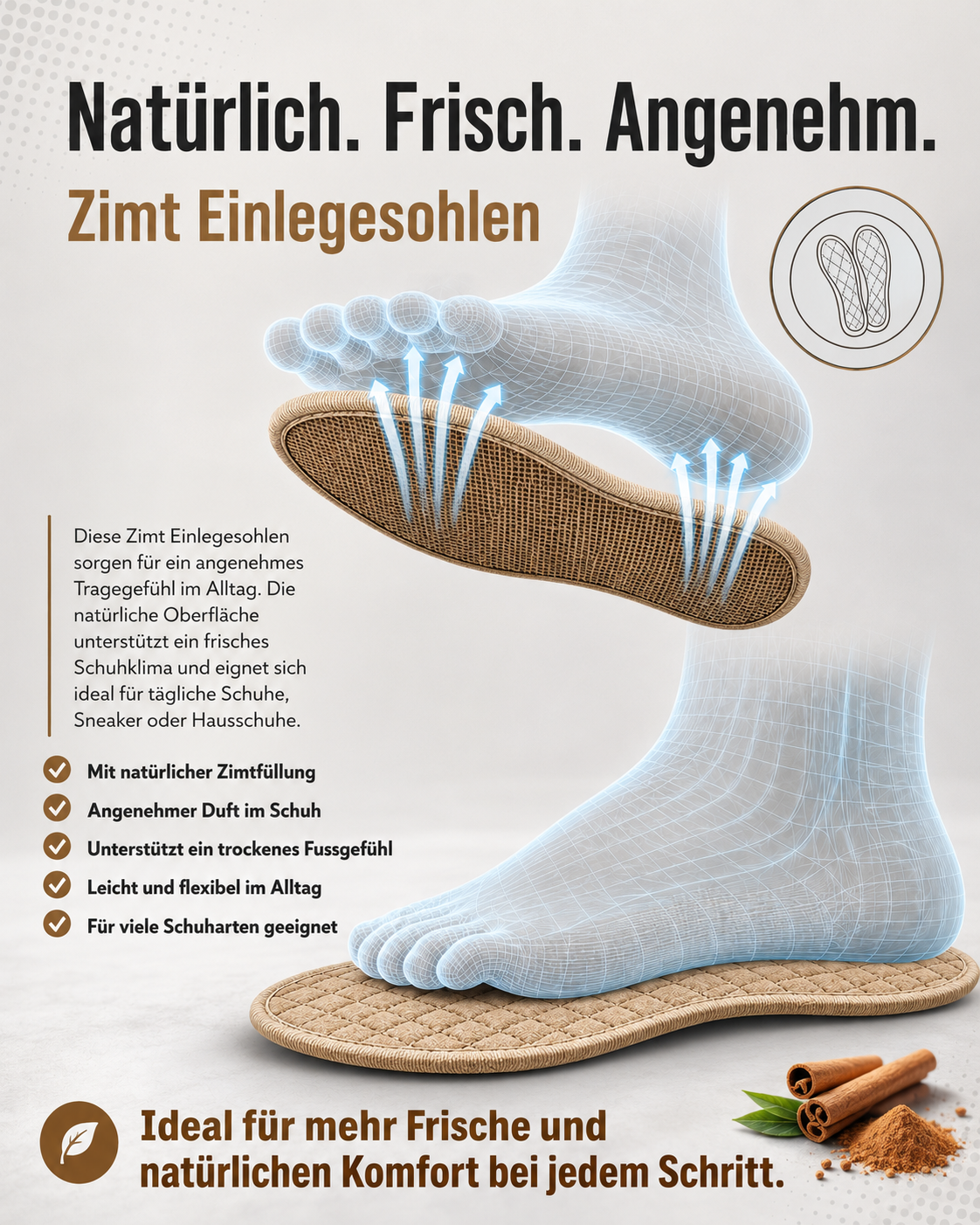 AROSA | Zimt Einlegesohlen Classic
