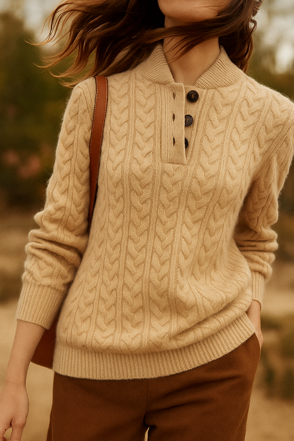 Eleganter Damen Perlenpullover