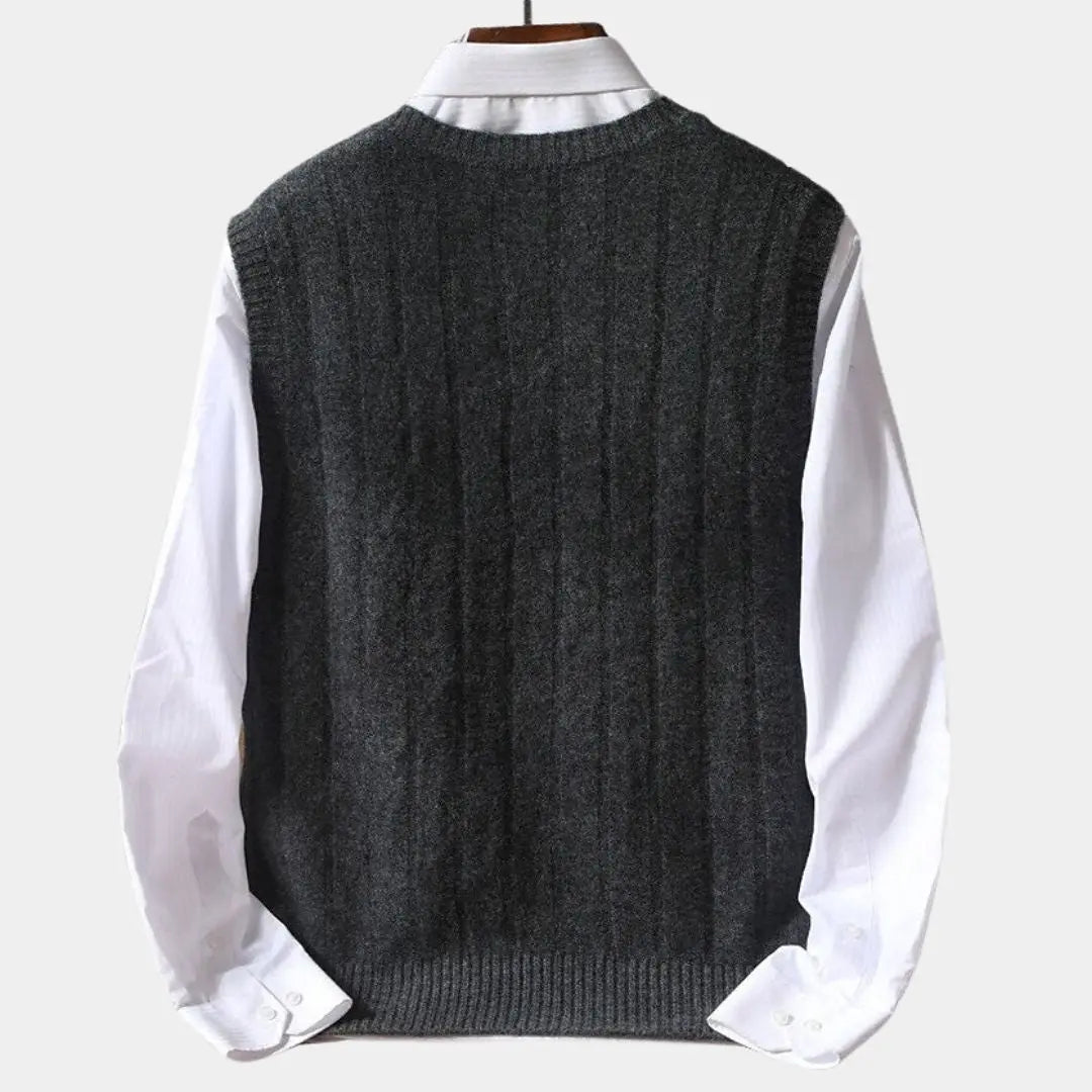 Pullover Weste aus 100% Merinowolle