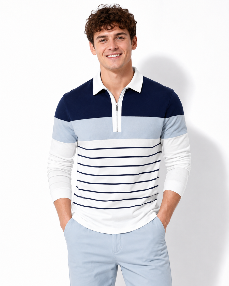 Formgefühl Herren Langarm Polo-Shirt