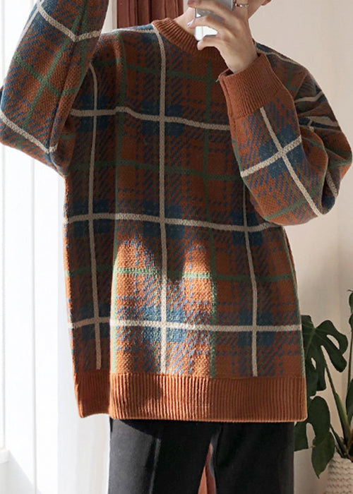 Fred | Plaid Gemütlicher Strickpullover