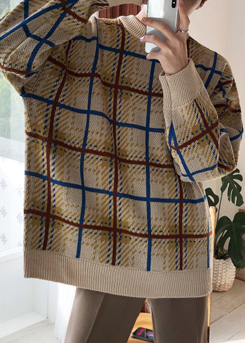 Fred | Plaid Gemütlicher Strickpullover