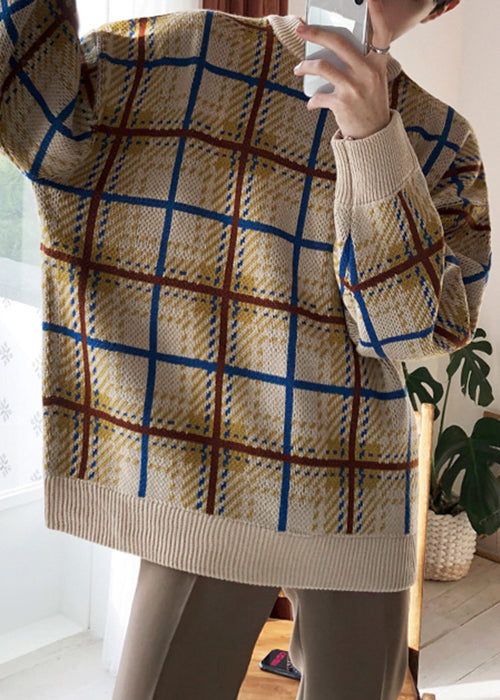 Fred | Plaid Gemütlicher Strickpullover