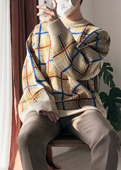 Fred | Plaid Gemütlicher Strickpullover