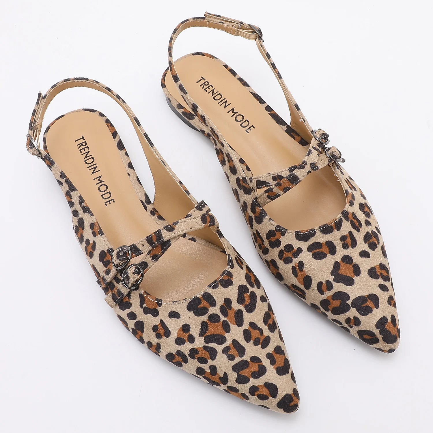 AROSA | Designer Damen Leopardenmuster Slip-On Sandalen