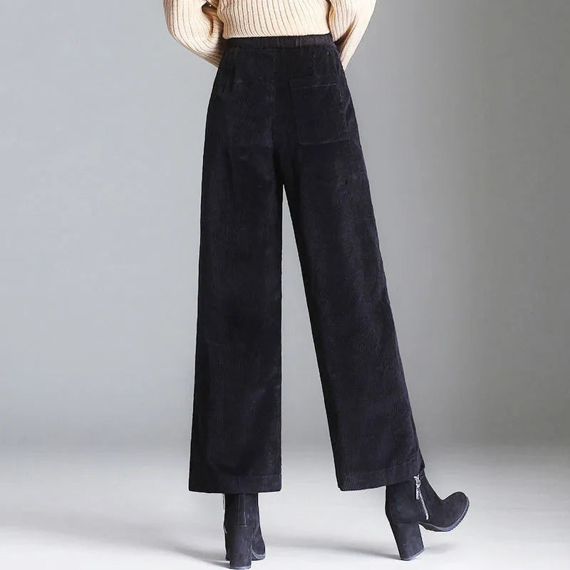 Damen Cord-Schlaghose – Elegante Retro-Hose mit weitem Bein