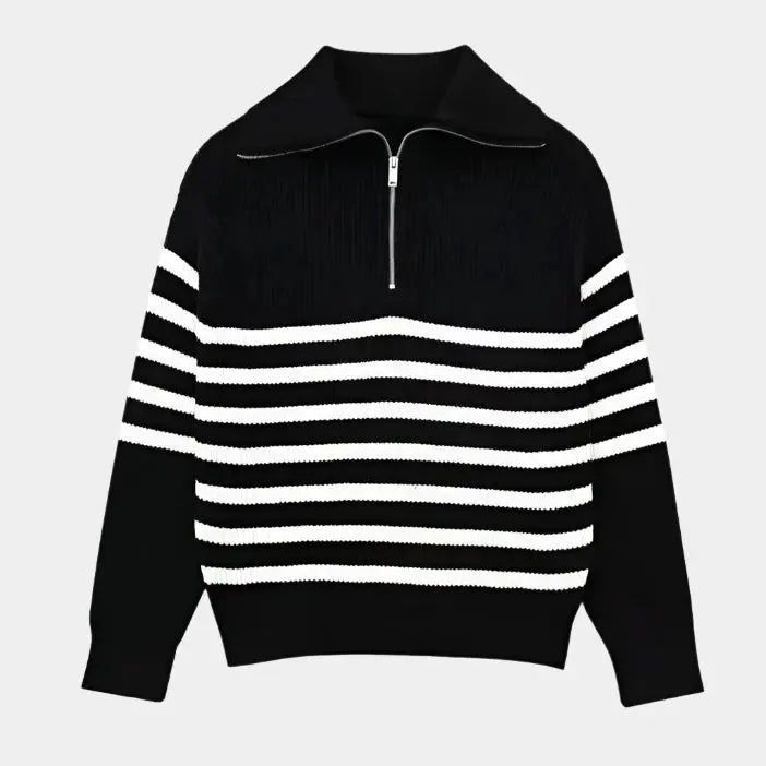 Lässiger Pullover mit Reissverschluss