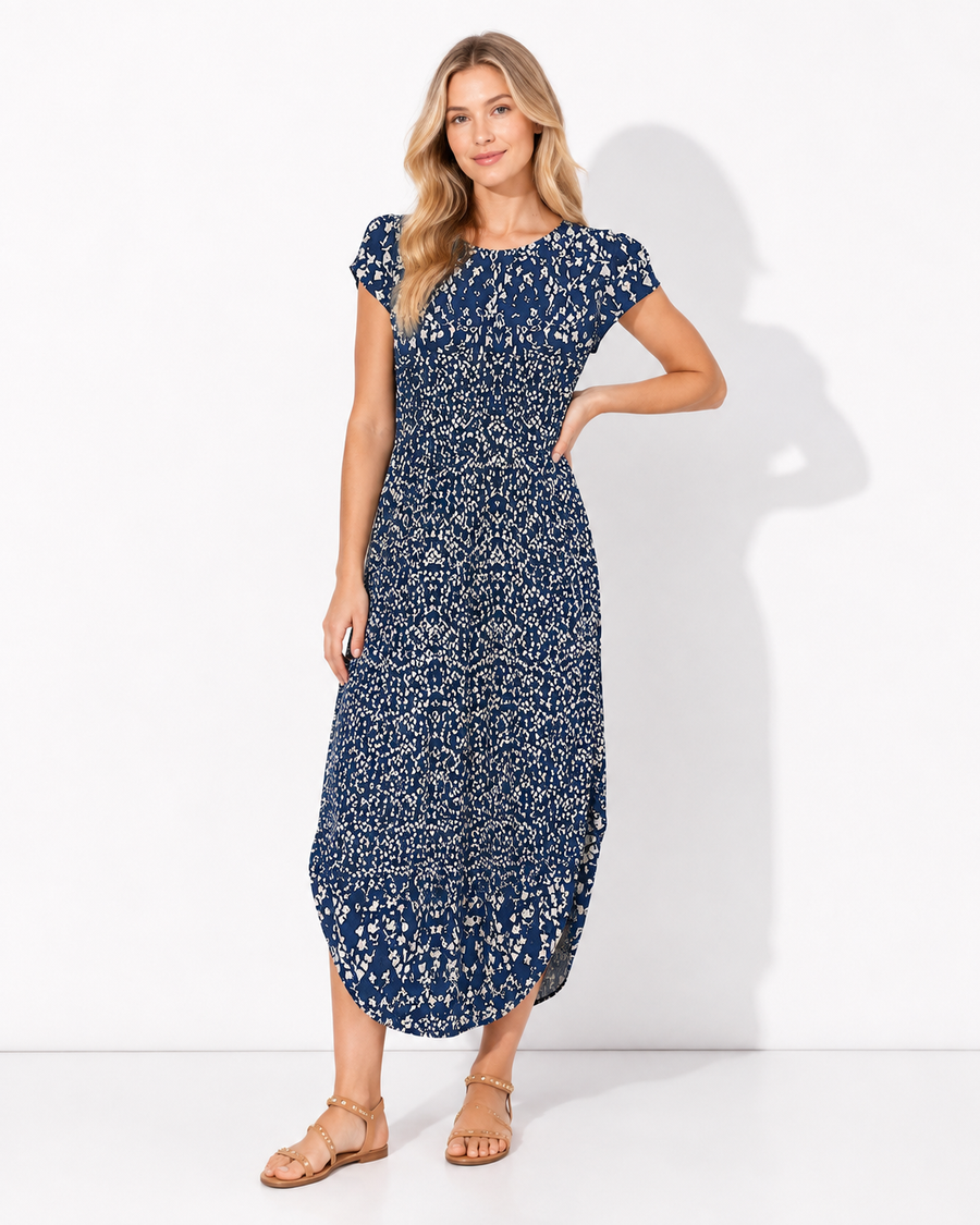 Königsblau Blütenkleid