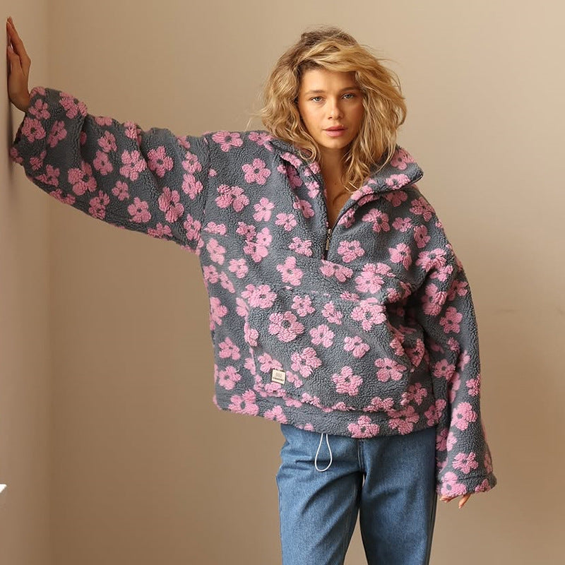 Azelma Langärmeliger Vlies Pullover