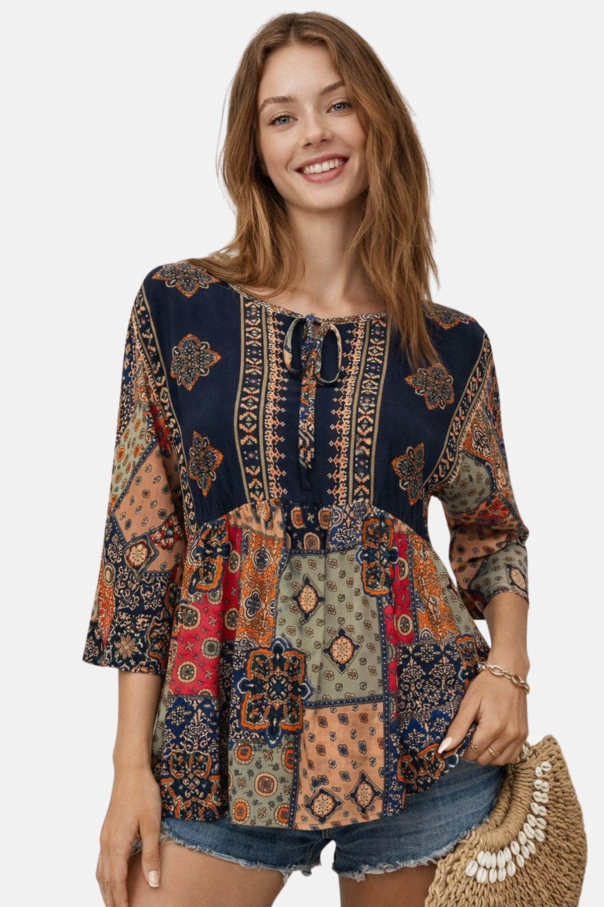 Elegantes Damen T-Shirt – Komfortables Shirt mit 3/4-Ärmeln