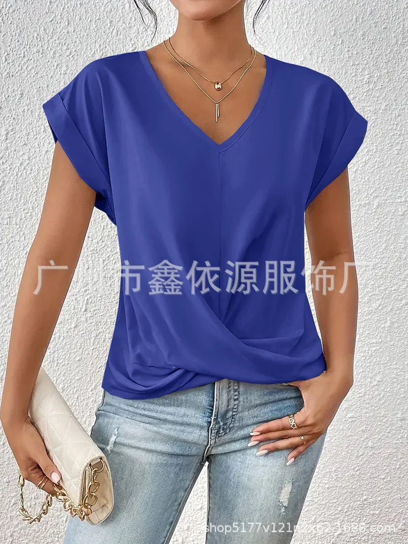 AROSA | Damen V-Ausschnitt T-Shirt – Elegantes Kurzarm-Oberteil