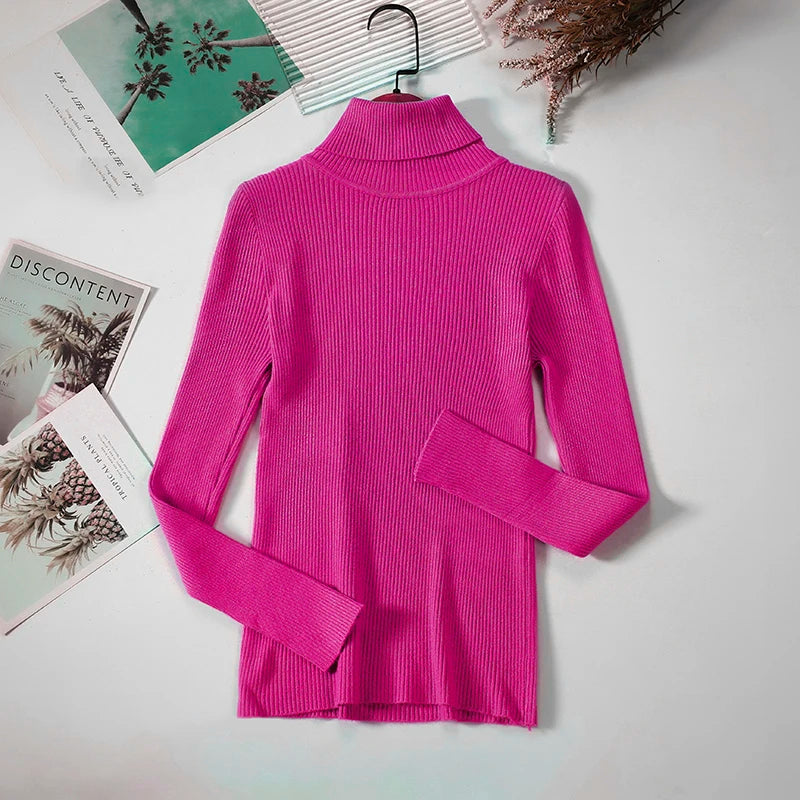 Damen Rollkragenpullover aus weichem Strick