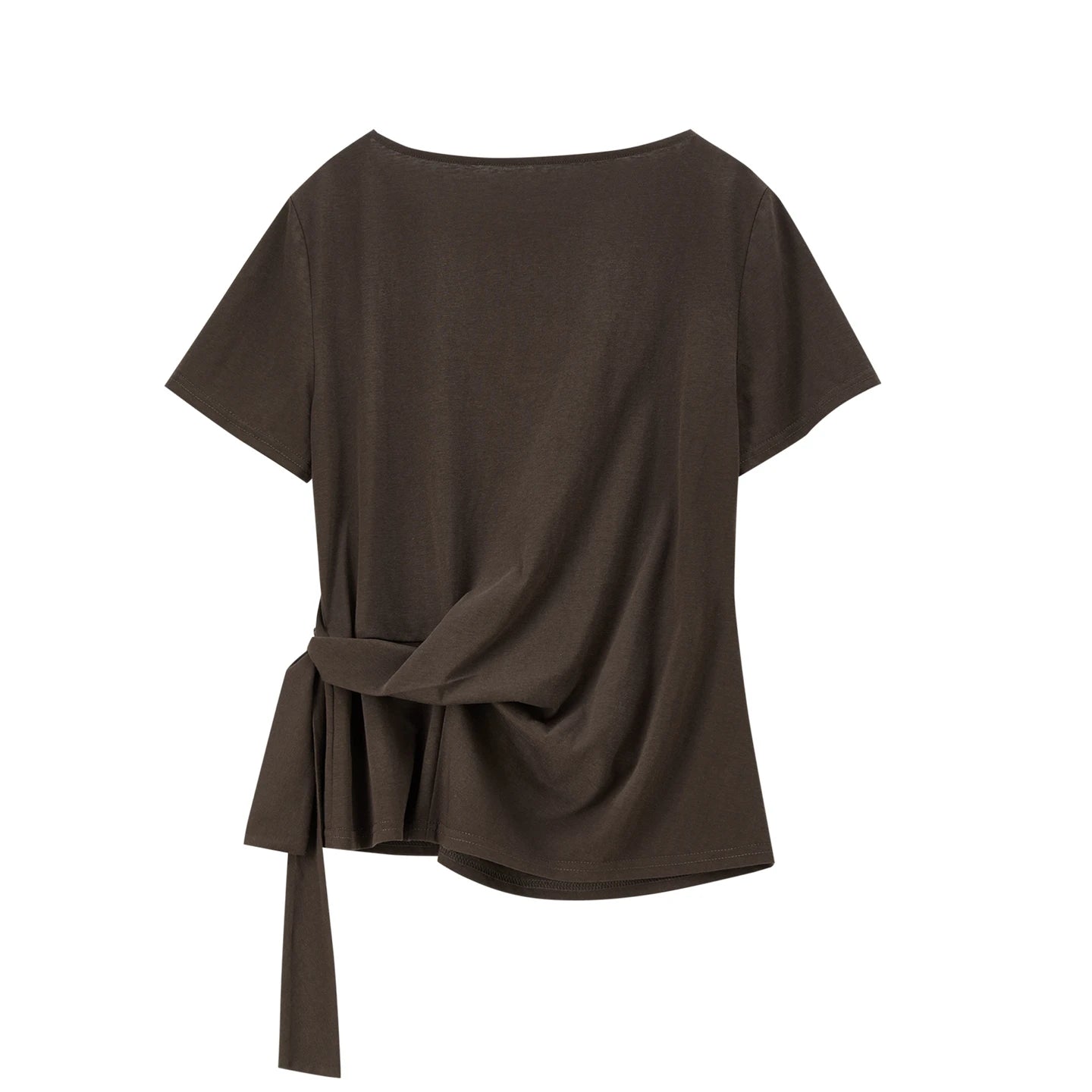 Valentina | Kurzarmshirt mit Rundhals und Wickeldetail