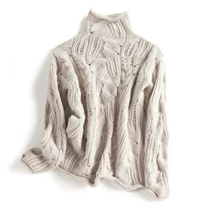 BETTINA™ Rollkragenpullover mit Zopfmuster