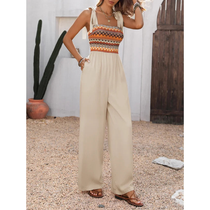Adriana | Jumpsuit mit Trägern und weitem Bein