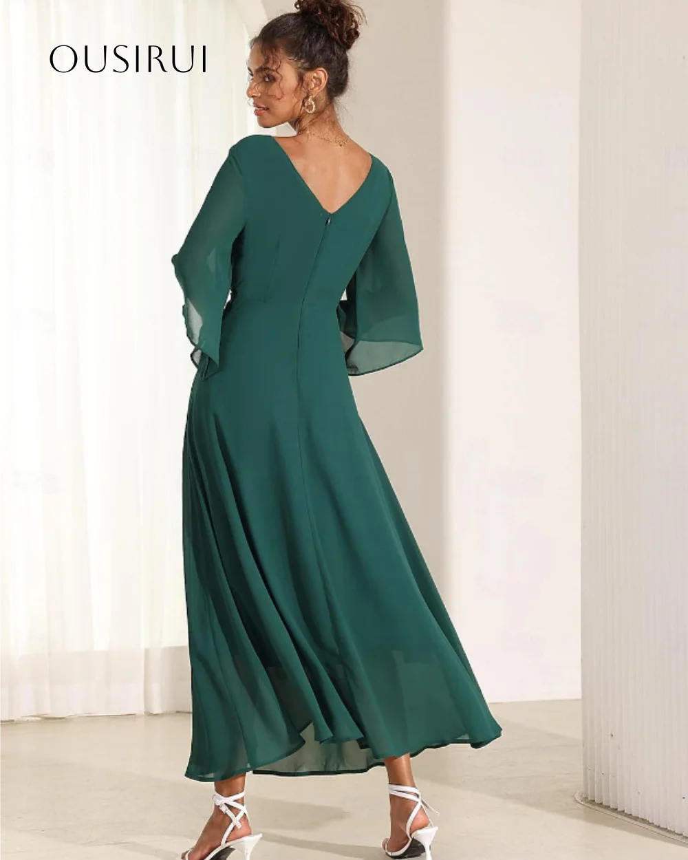 AROSA | V-Ausschnitt Chiffon Homecoming Kleid