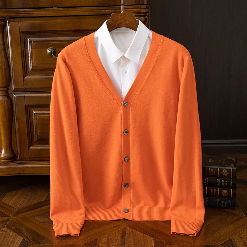 Lorenzo | Strickcardigan mit V-Ausschnitt und Knopfleiste