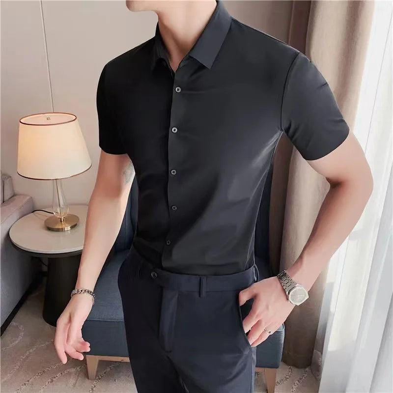 Bruno | Stretch Shirt mit kurzem Arm
