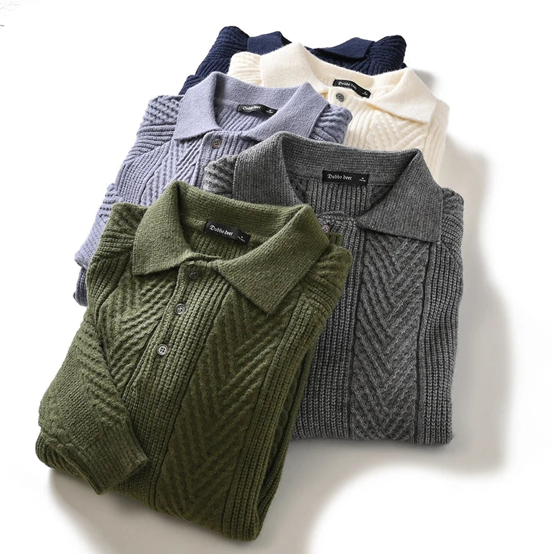 Herren Luxus Wollpullover