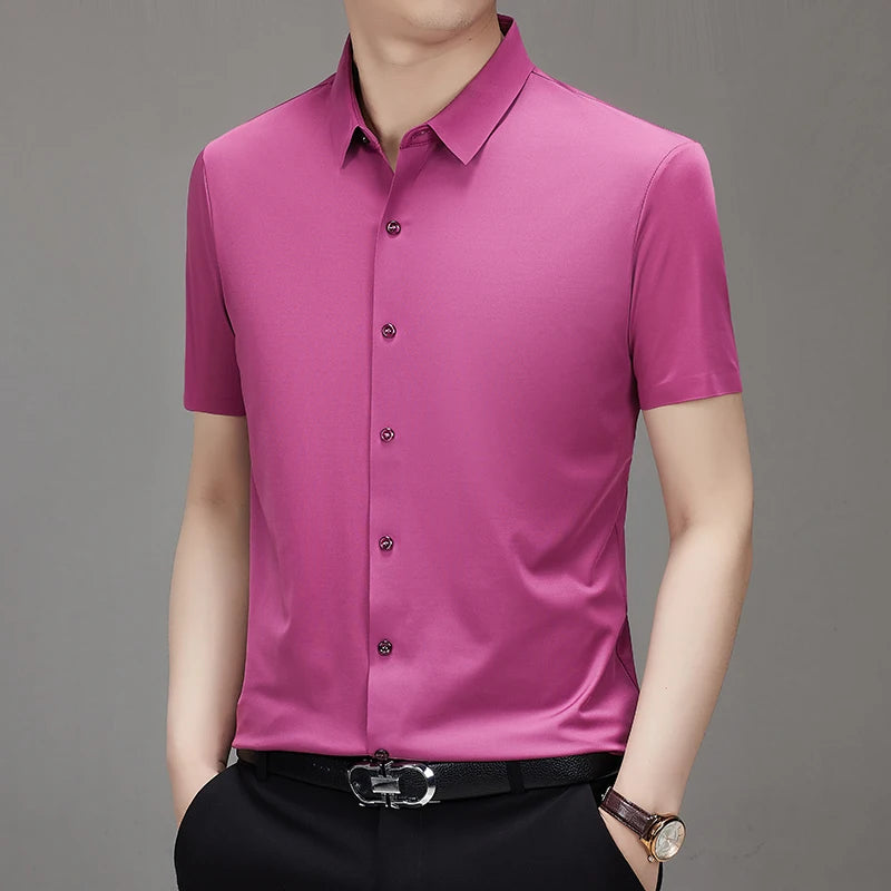 Bruno | Stretch Shirt mit kurzem Arm