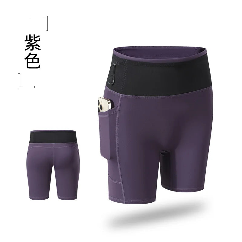 AROSA | Hoch elastische Damen-Kompressionsshorts mit Taschen