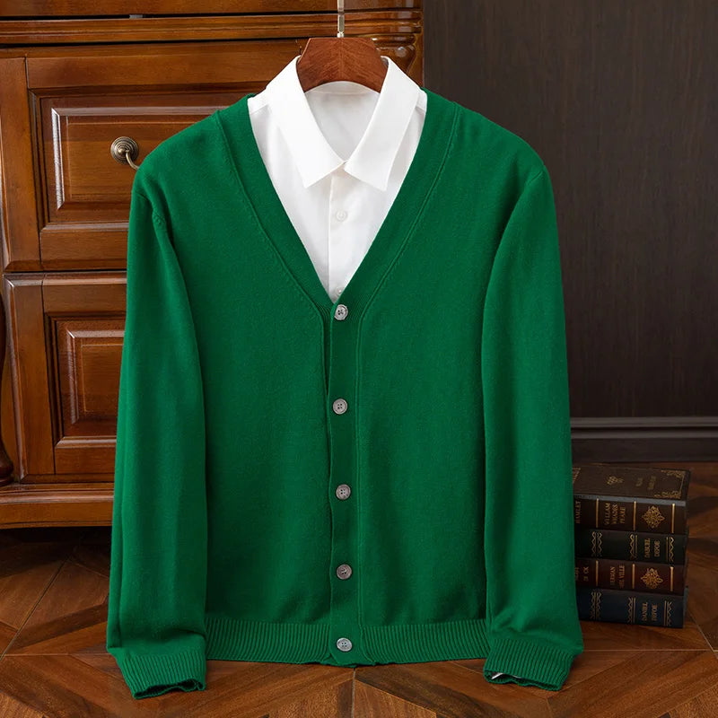 Lorenzo | Strickcardigan mit V-Ausschnitt und Knopfleiste
