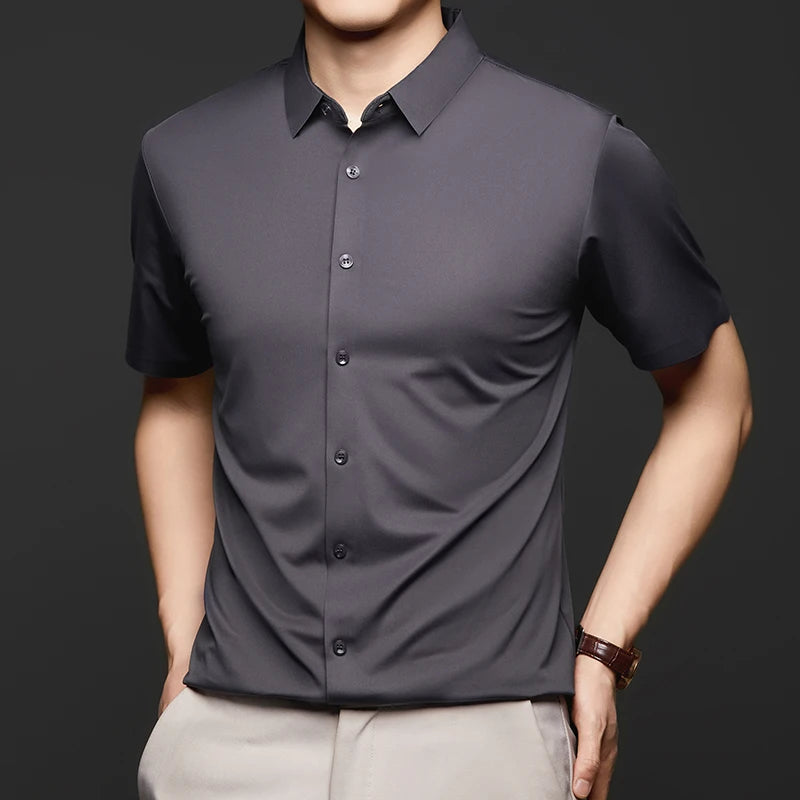 Bruno | Stretch Shirt mit kurzem Arm