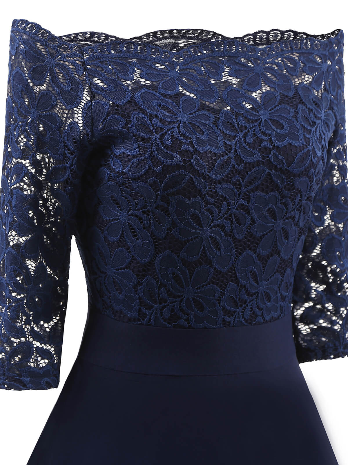 Lassie Damen Spitzenkleid – Elegantes schulterfreies Kleid mit Spitze