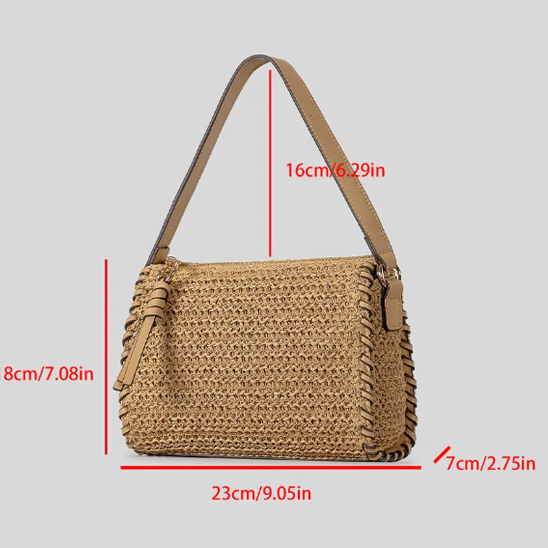Maelle | Schultertasche aus geflochtenem Material