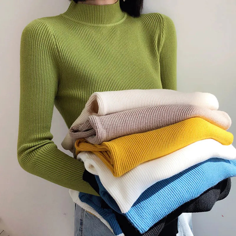 Damen Rollkragenpullover aus weichem Strick