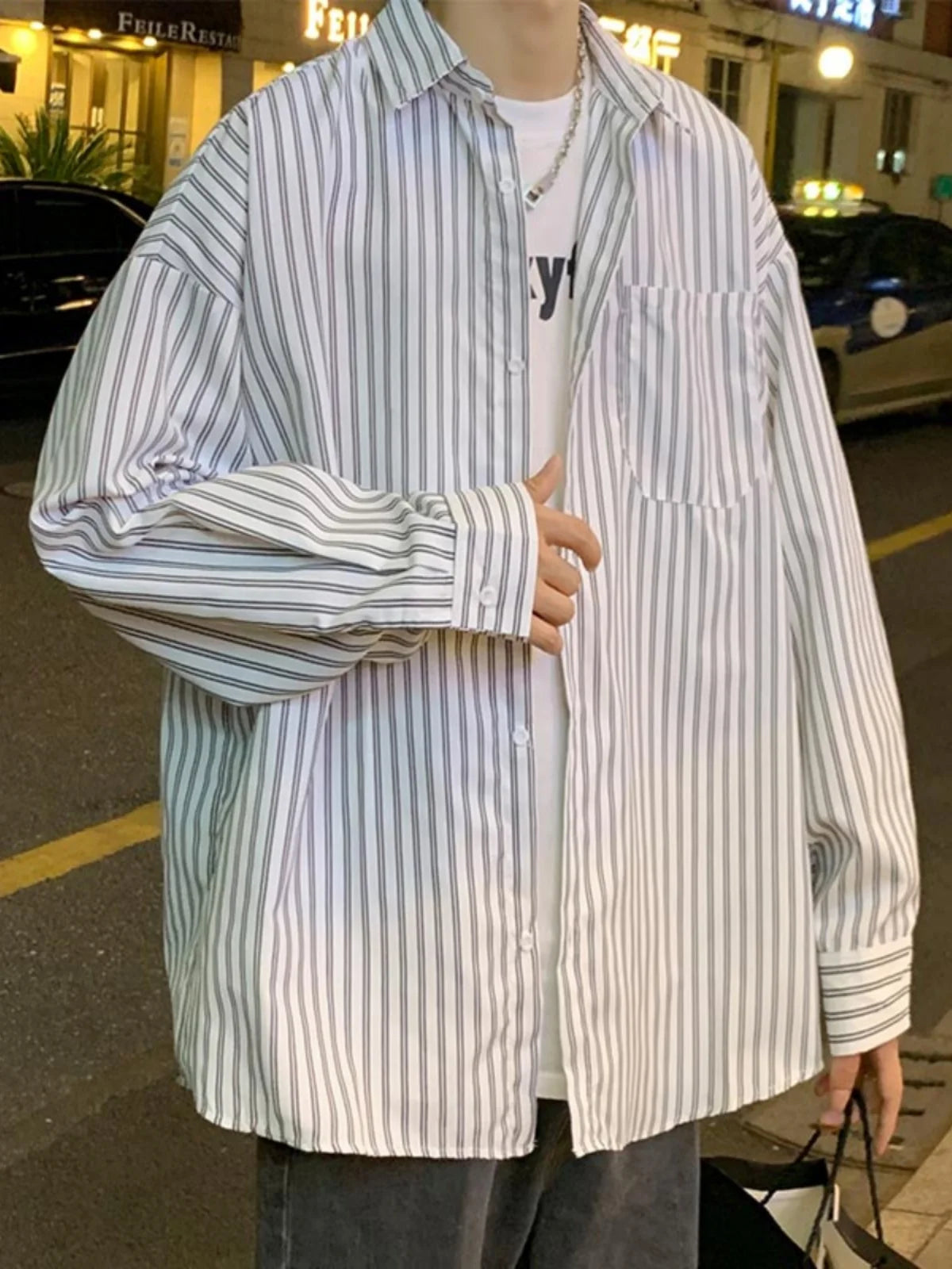 Pavel | Oversize Hemd mit Streifen und lockerem Schnitt
