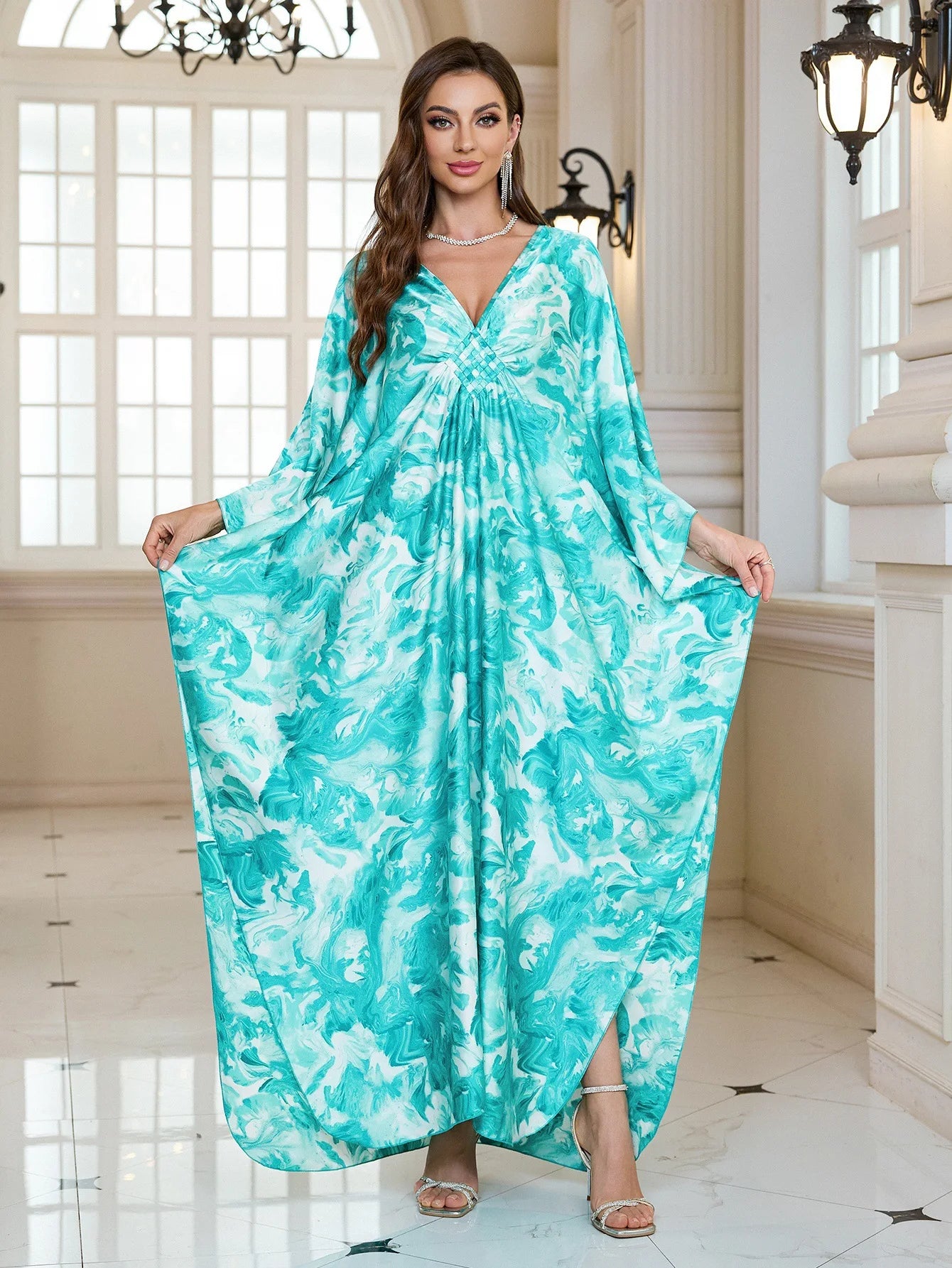 AROSA | Strand Kaftans Seidenbedruckte Maxikleider
