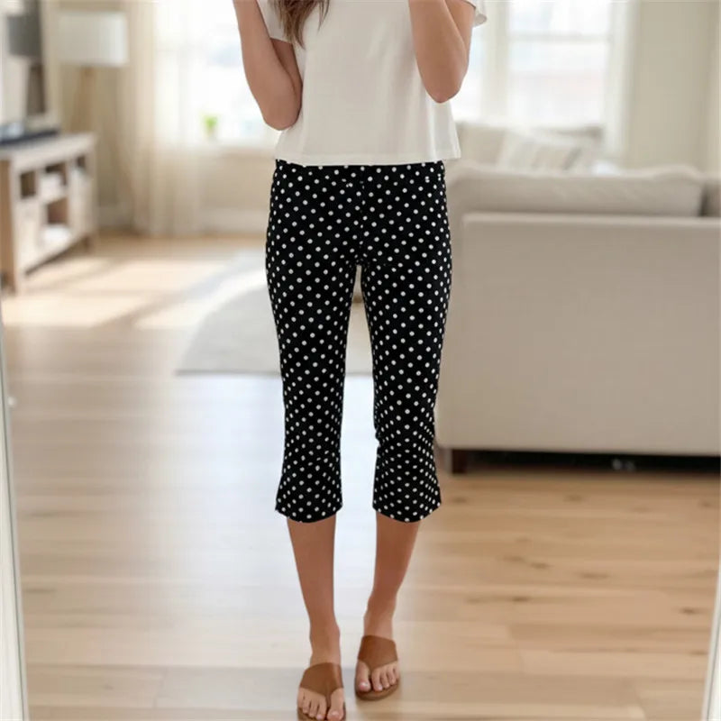 AROSA | Punktmuster Slim Fit Cropped Hose
