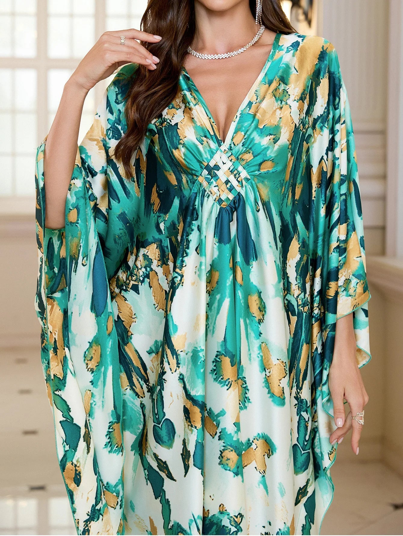 AROSA | Strand Kaftans Seidenbedruckte Maxikleider