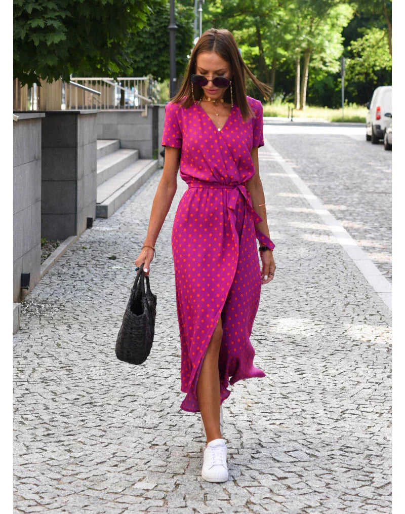 Eva- Stilvolles V-Ausschnitt-Kleid