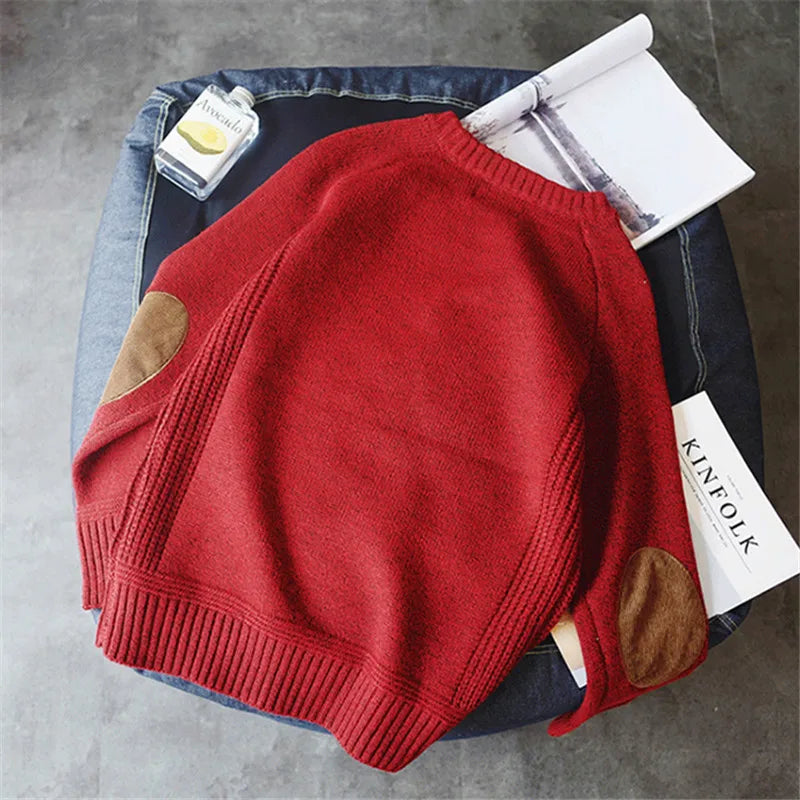 Anton | Strickpullover mit Ellenbogen-Patches