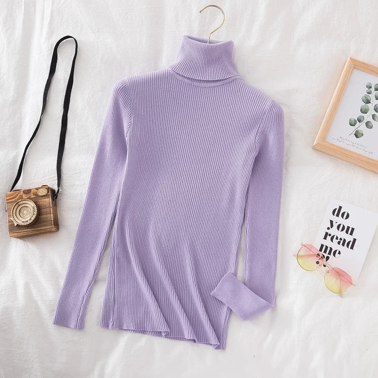 Damen Rollkragenpullover aus weichem Strick