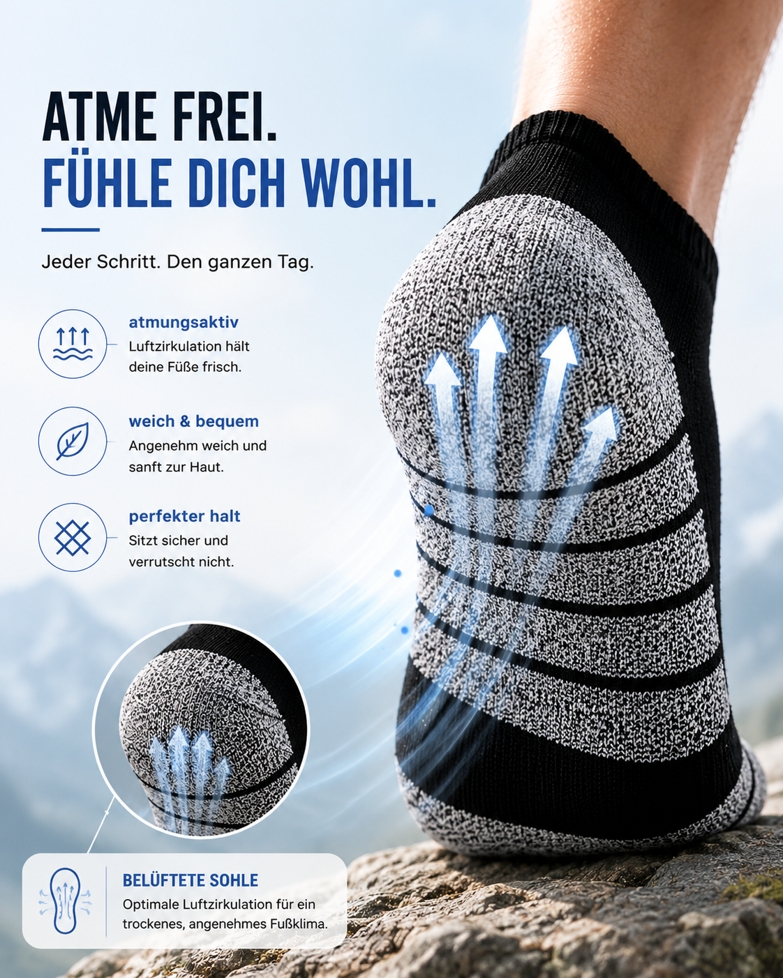 AROSA | Trekkingsocken Ankle 2er-Pack