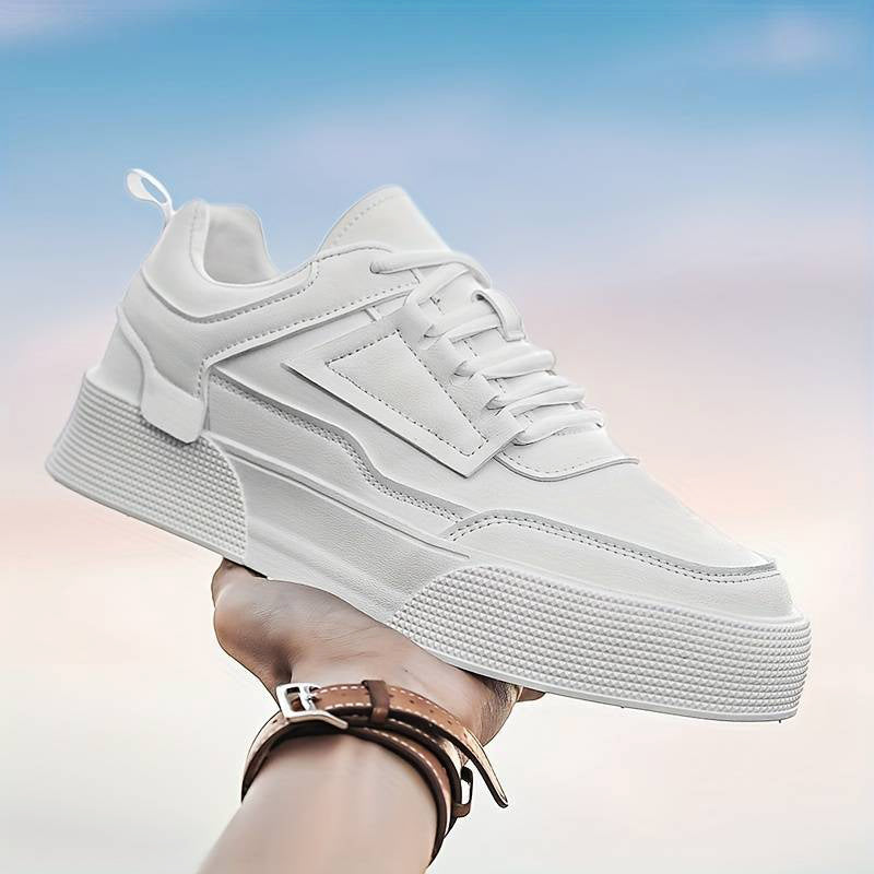 AROSA| Herren Plateau-Sneaker Mike in Weiß mit klarer Formgebung