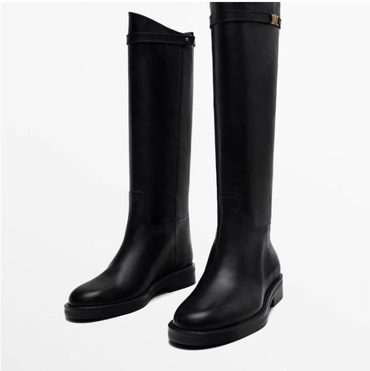 Lia Stilvolle Kniehohe Stiefel mit Blockabsatz