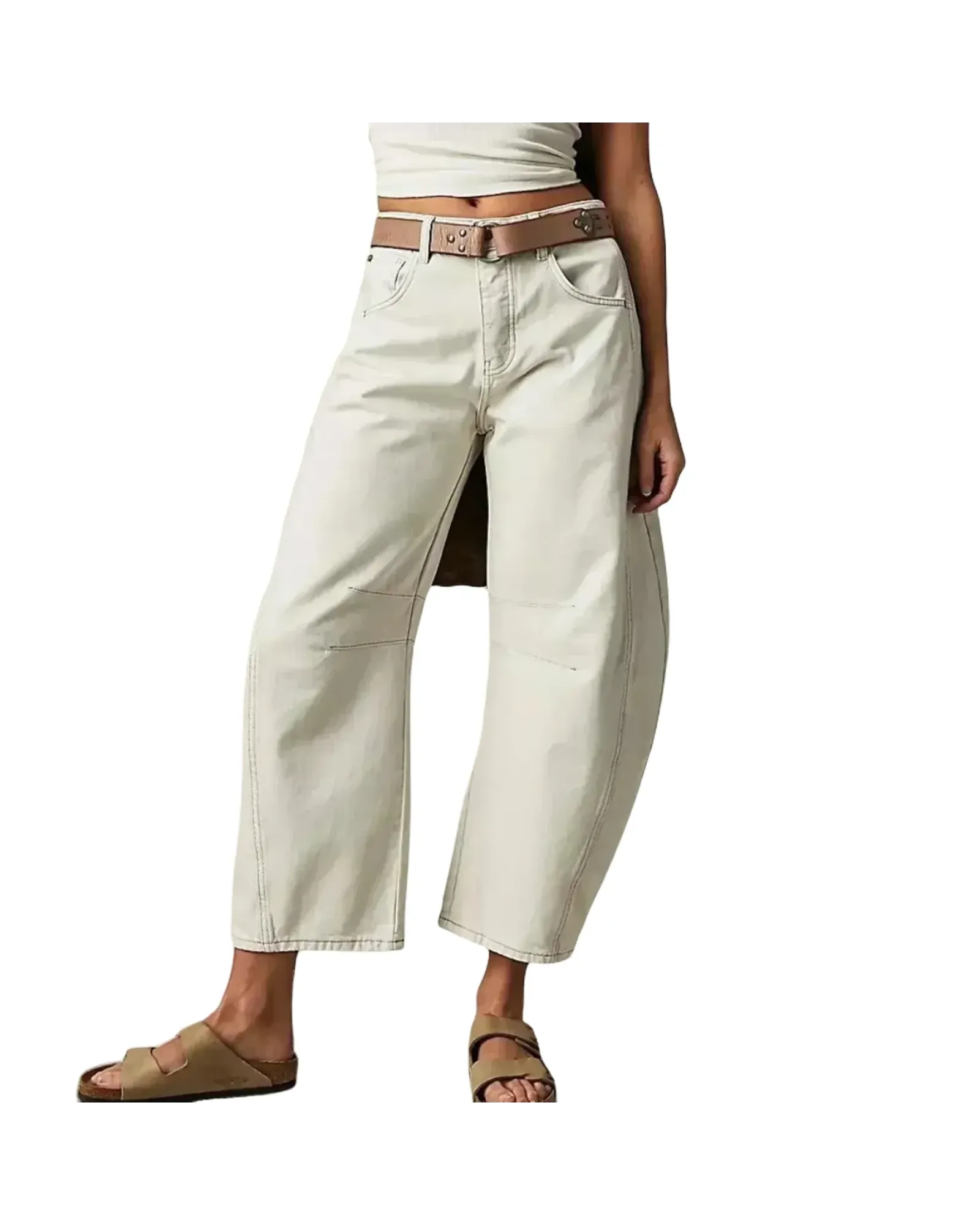AROSA| Damen Jeans mit weitem Bein und klarer Silhouette Büro & Freizeit