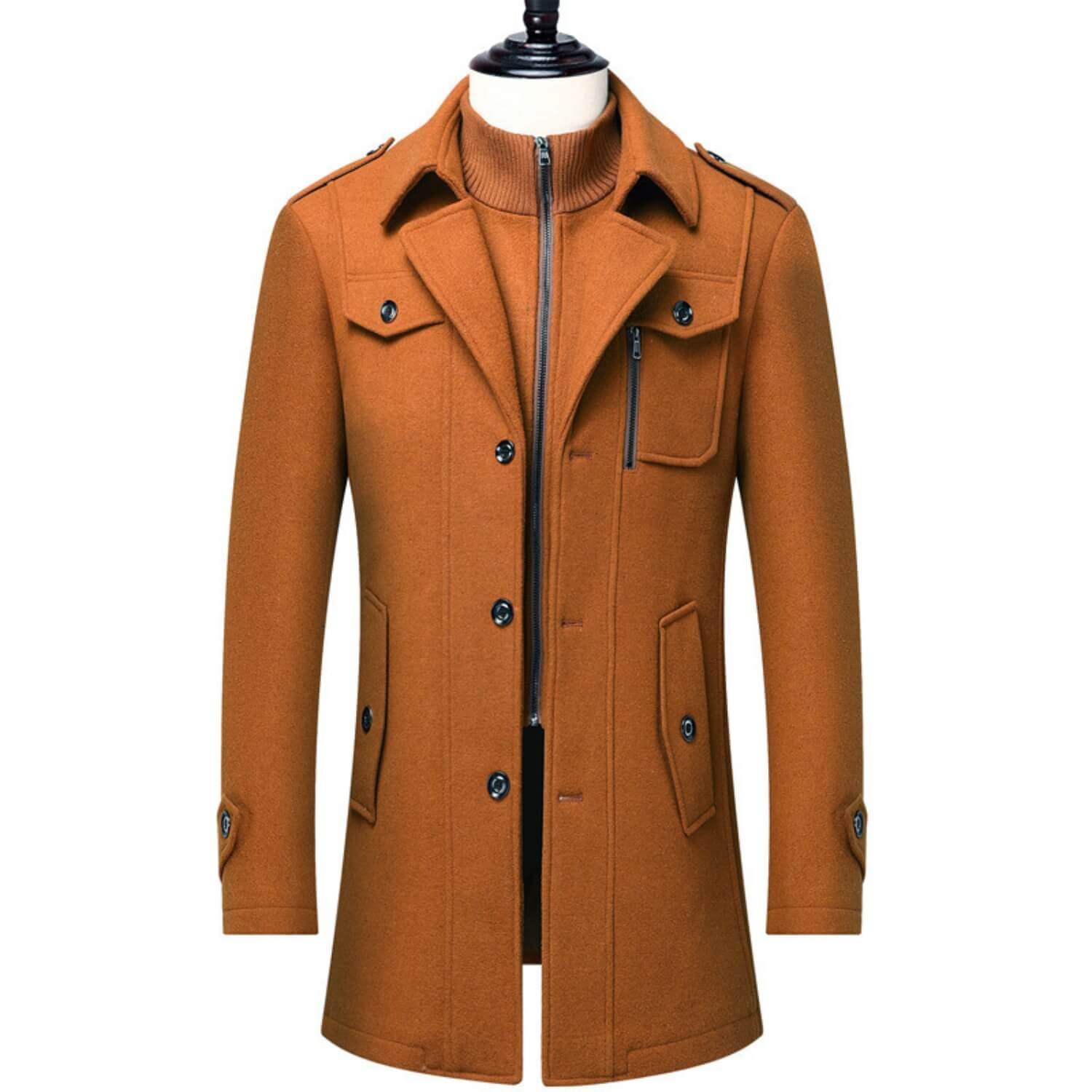 WoolGuard Winterjacke | Sanfter Wollmix mit doppelten Kragen