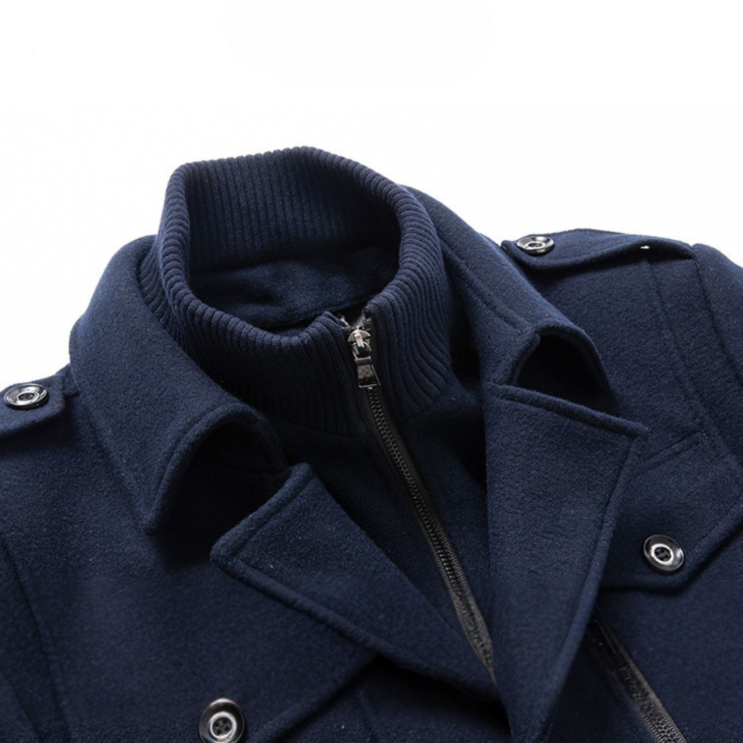 WoolGuard Winterjacke | Sanfter Wollmix mit doppelten Kragen