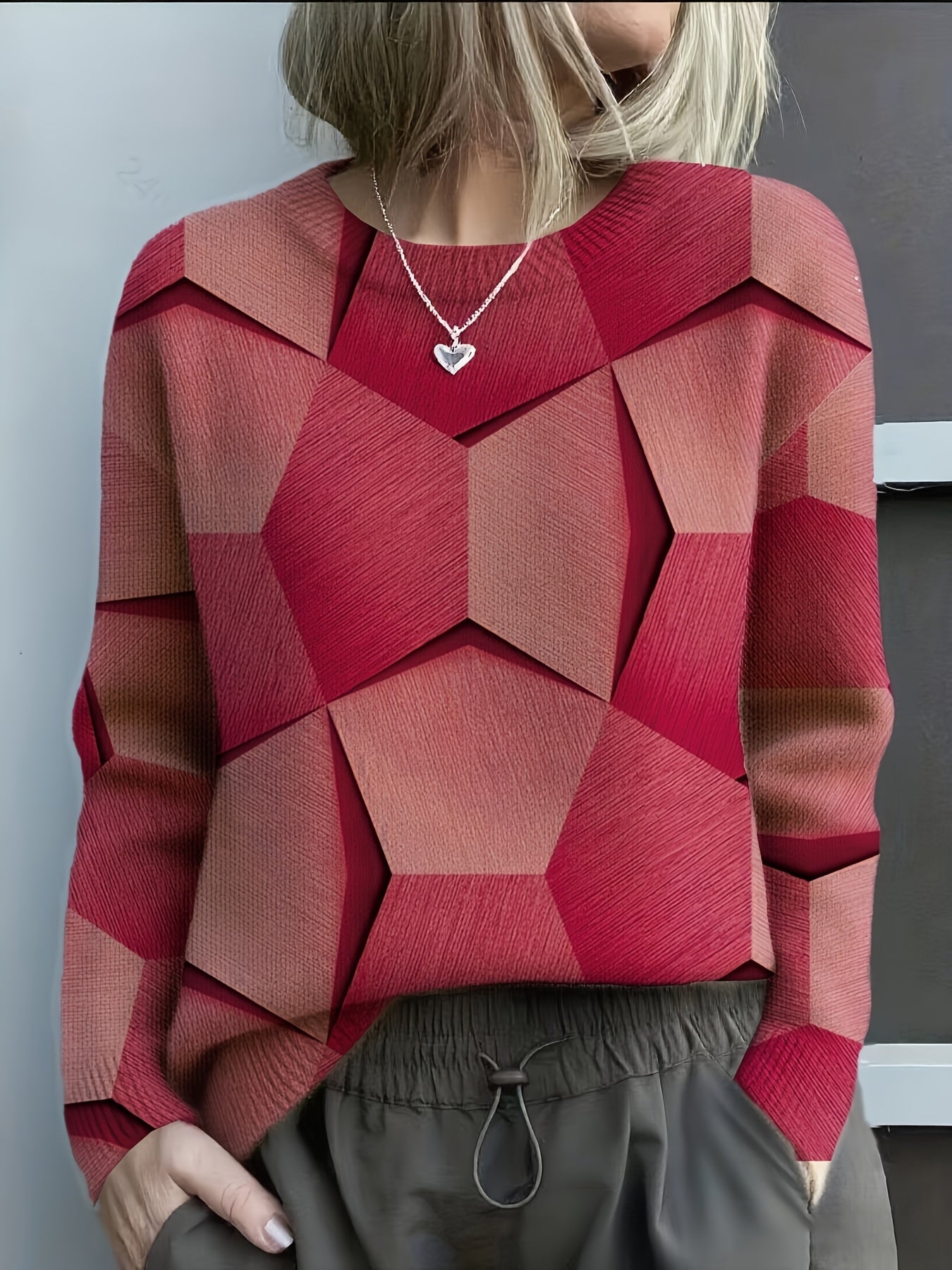 Caoimhe | Geometrisches Künstlerisches Sweatshirt