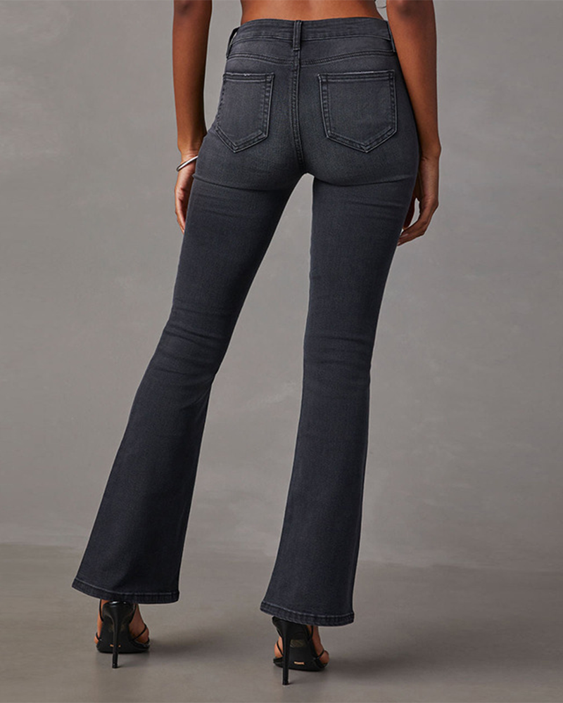 Vintage Jeans mit Hoher Taille