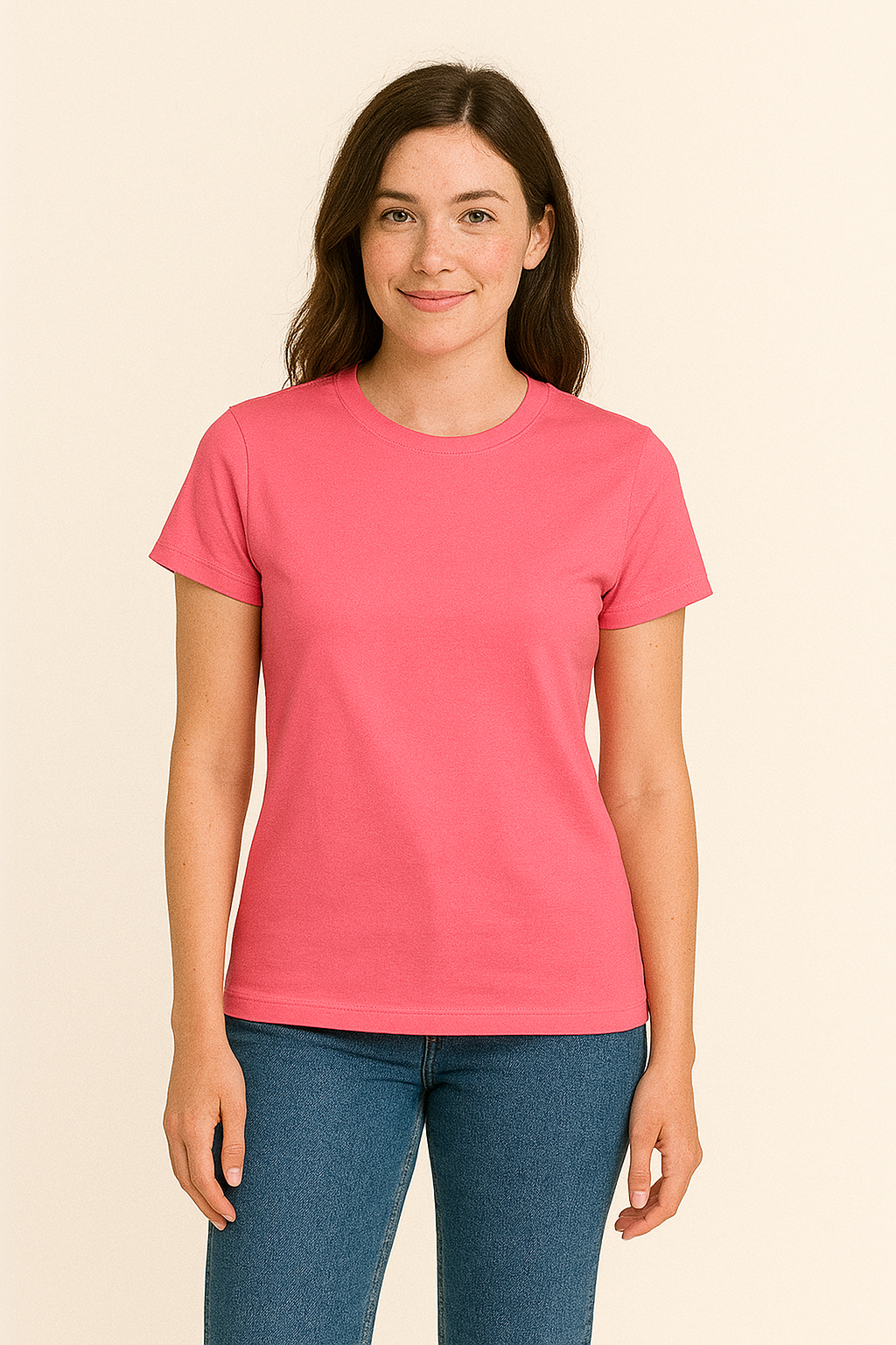 AROSA | Damen T-Shirt Baumwolle mit klassischem Schnitt für Freizeit & Stil