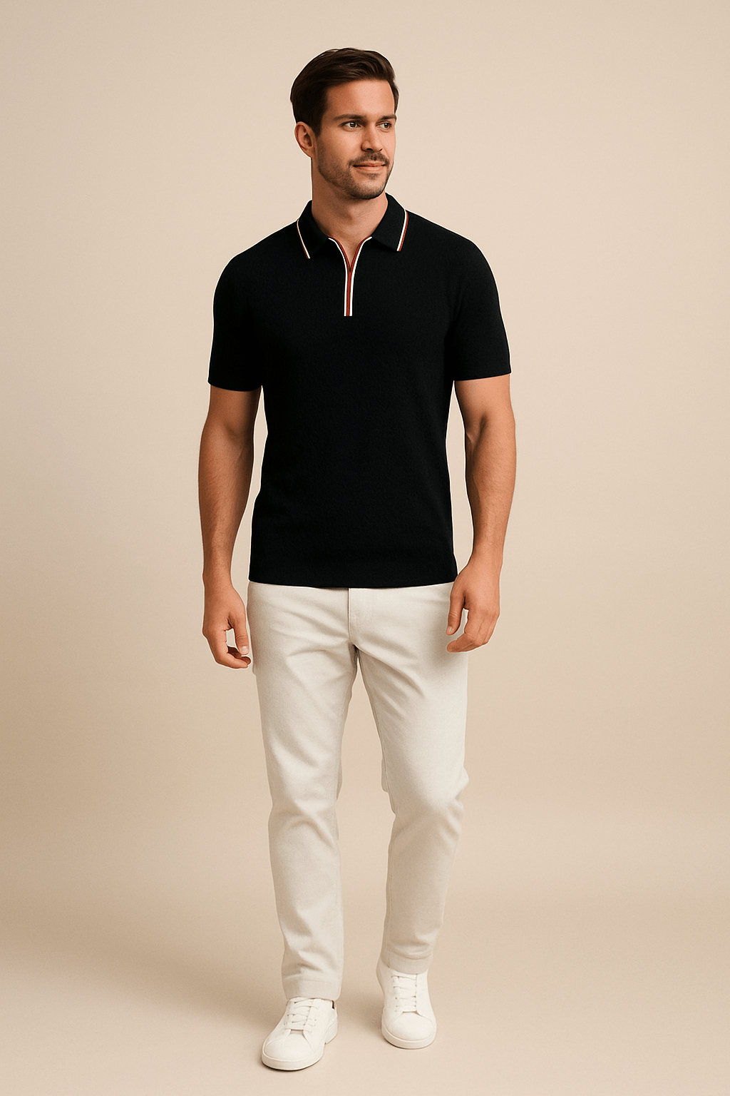 AROSA| Herren Strick-Poloshirt für Sommer und Büro