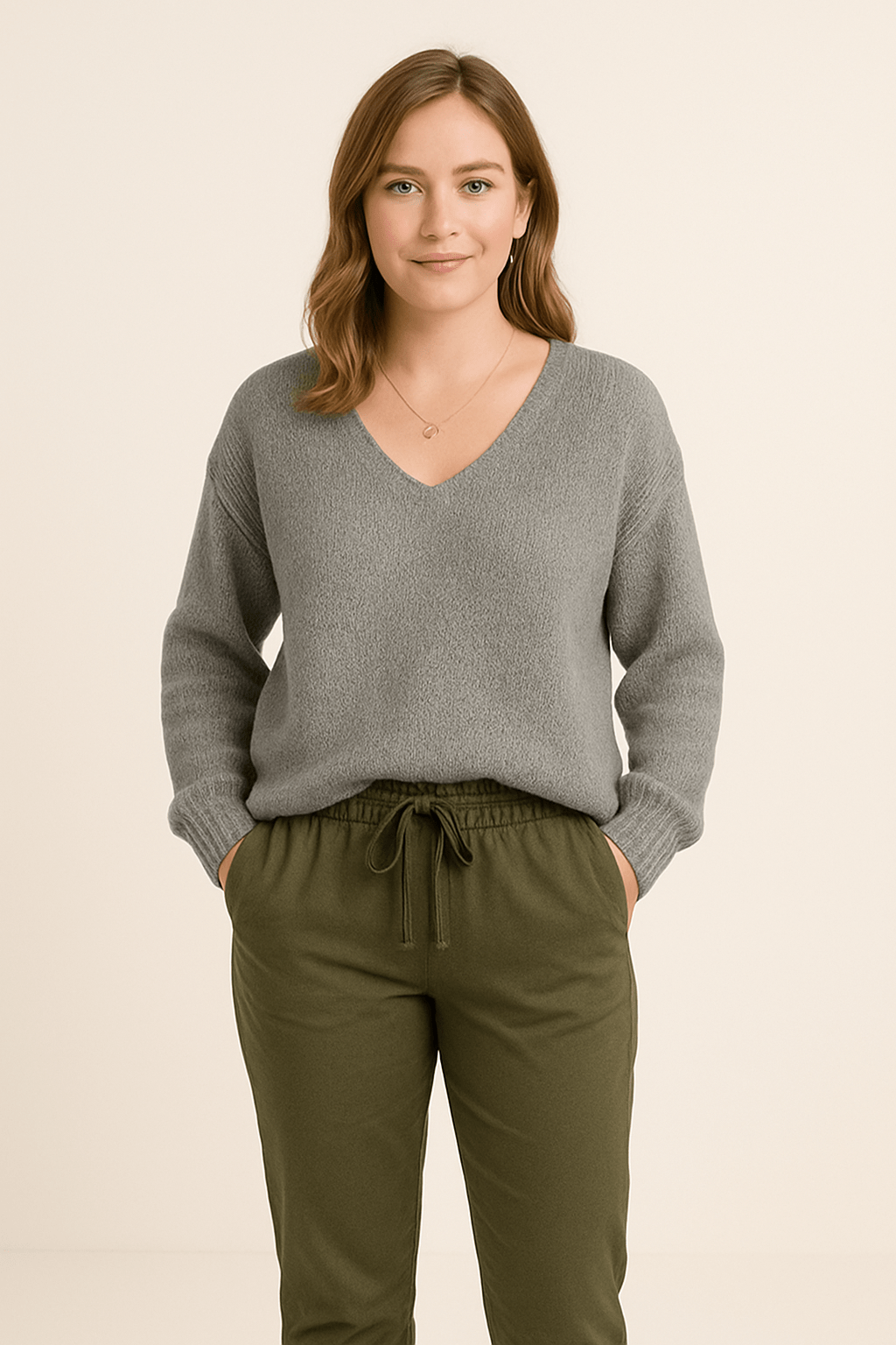 AROSA| Damen Lockerer Strickpullover mit elegantem Schnitt